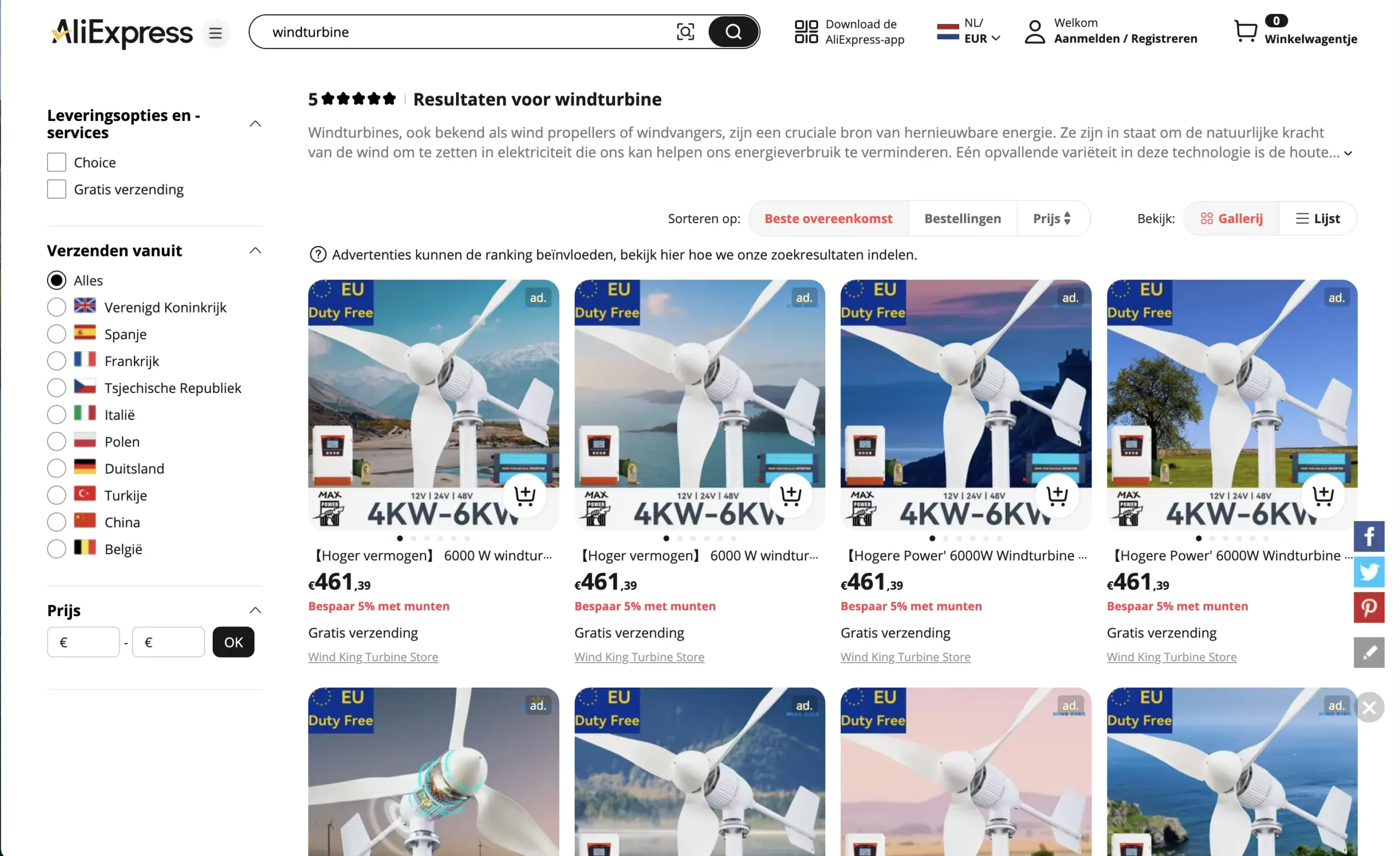 thuiswindmolen aliexpress